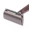 Double Edge Safety Razor, Faux Wood Zinc Alloy Handle Razor With 5 Stainless Steel Blades, Heavy Duty Eco-Friendly Razor