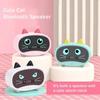 New Cute Cat Shaped Bluetooth Speaker with Alarm Clock - Portable Wireless Stereo Sound Box Music Player with Subwoofer Function