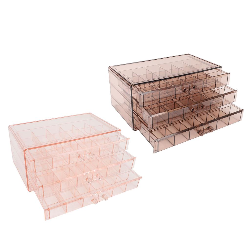 Jewelry Box 3 Layer 72 Cells Antioxidant Acrylic Clear Jewelry Organizer for Earring Necklace