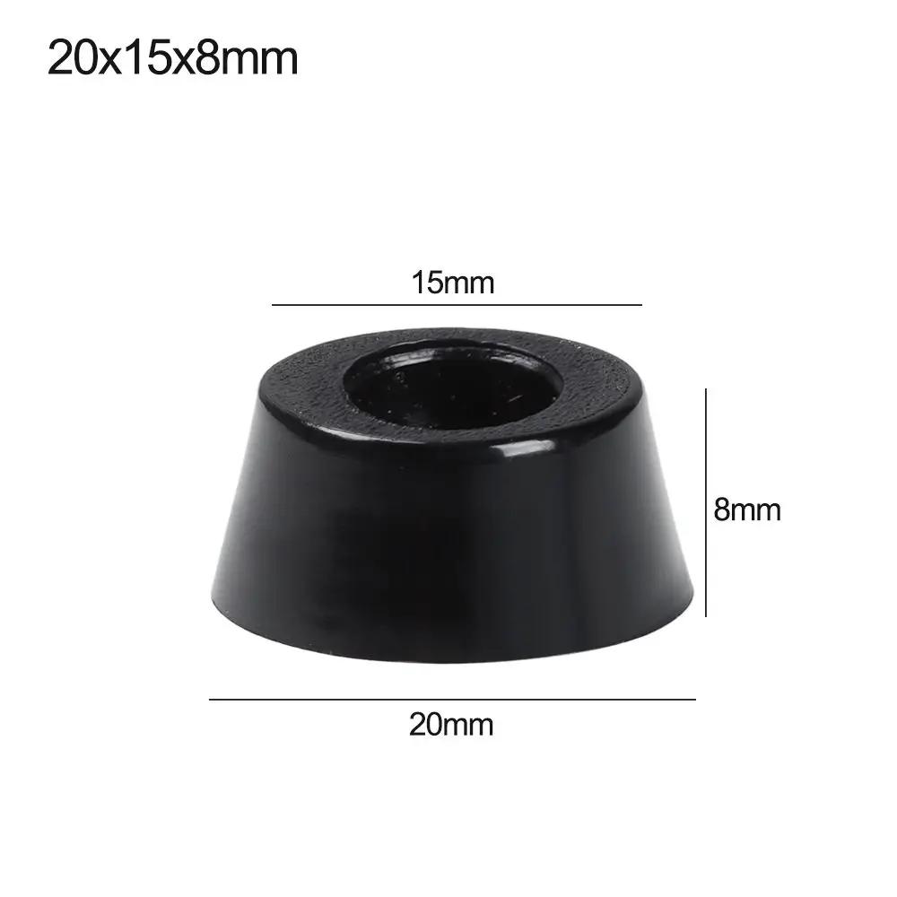 10pcs Anti Slip Furniture Legs Feet Black Speaker Cabinet Bed Table Box Conical Shock Pad Floor Protector Furniture Parts