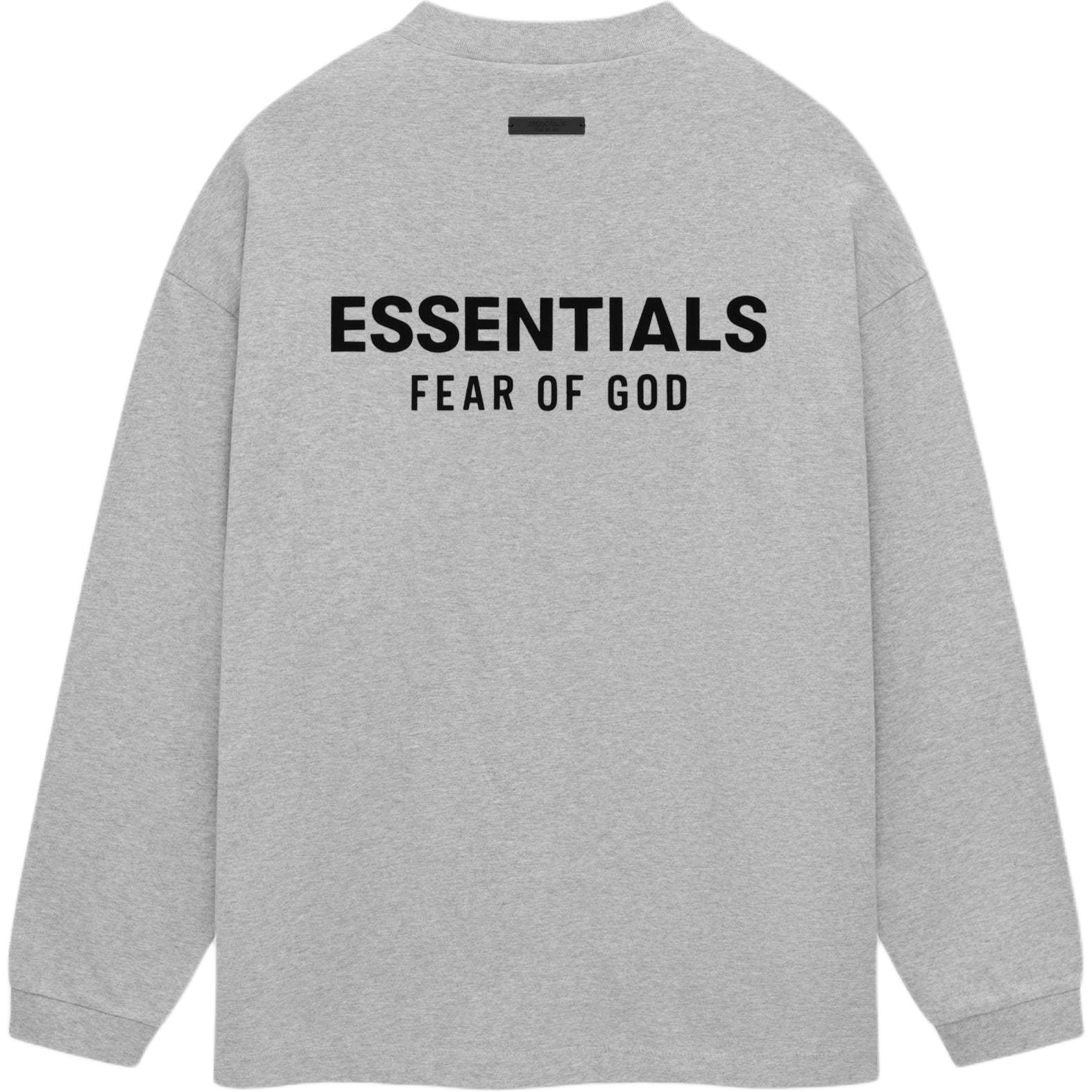 

Fear of God Essentials Джерси с длинным рукавом Светло-серый меланж Мужские топы 125HO244378F S