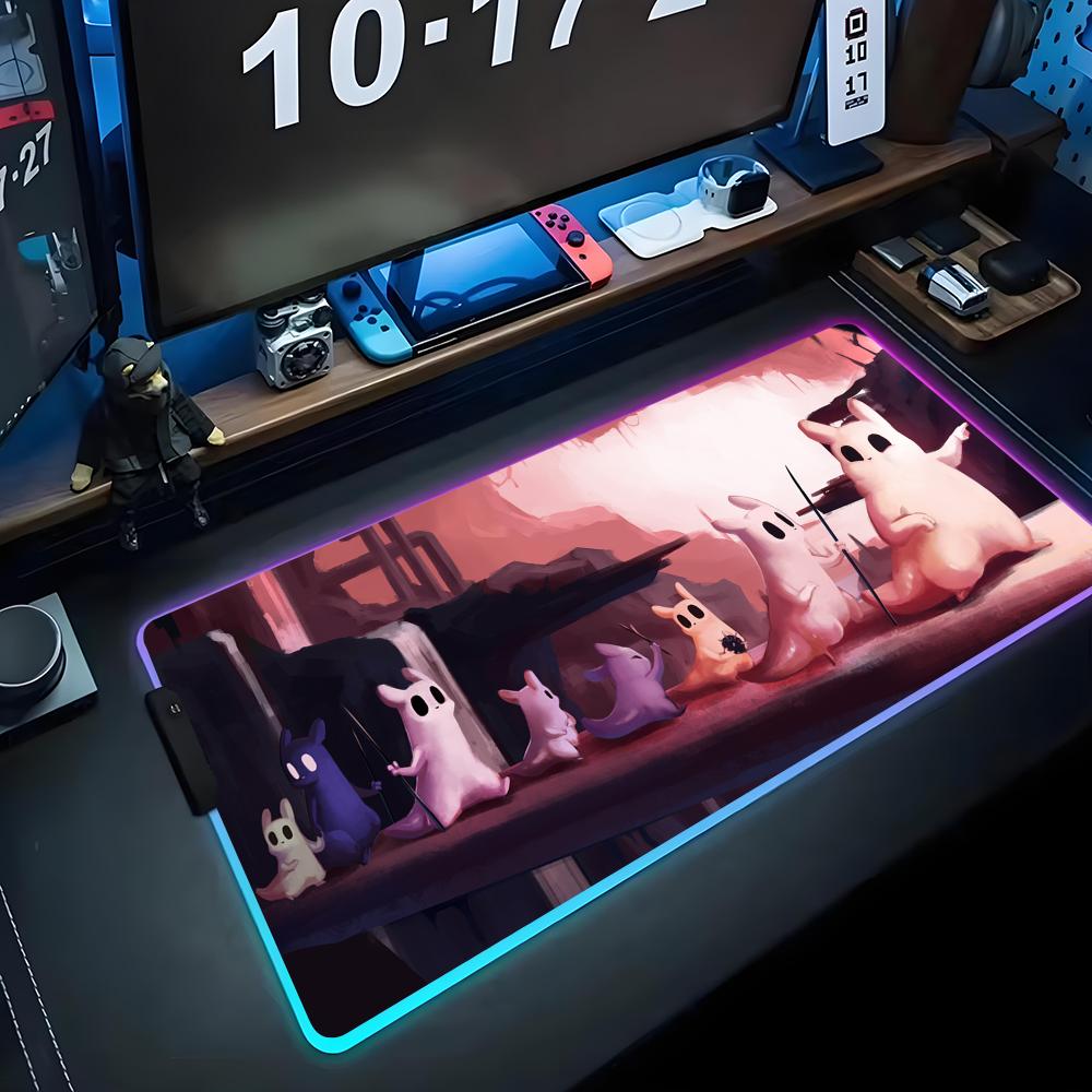 

rain world Mouse Pad RGB Gaming Mousepad Big LED Pad PC Desk Mat Luminous Mouse Pad Large Keyboard Mats Table Rug With Backlit 600x300x3mm