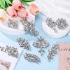 Elegant Glue Back Diamond Beaded Patches Crystal Beaded Diamond Decoration Beading Applique Rhinestone Patches