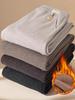 Mom’s Fleece-Lined Wool Pants - Warm, Thickened Flannel for Elderly, Straight-Leg Style, Perfect for Autumn & Winter