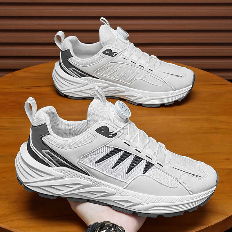 Fashion Non-slip Sole Lace-up Men's White Summer Sneakers Casual Men Sport Shoes Black Tennis Men Athletic Hospitality Pas Cher