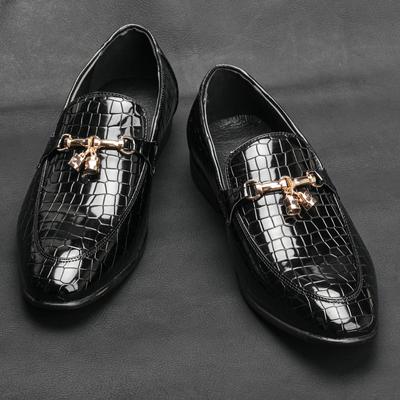 Tail Goods, scarpe da uomo con copripiedi, mocassini casual a punta formali, scarpe in pelle con un pedale per uomo