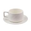 High Beauty Rock Sand Ceramic Coffee Cup Heat-resistant Sturdy Cup and Plate Set Durable Easy To Clean Ceramics The Dish Suite