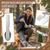 Portable Folding Stainless Steel Cutlery Set, Multifunctional Reusable Utensils For Camping Travel