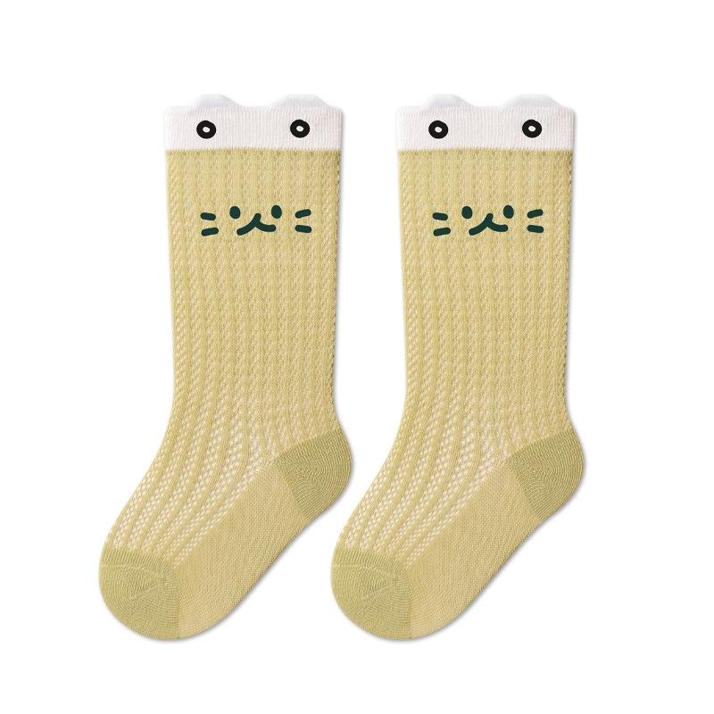 Baby Mesh Thin Socks Toddler Soft Skin-friendly Long Socks for Girls Kids Summer Breathable Cotton Stockings Girls Boys 0-5Y