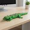Realistic Gecko Decoration 3D Printed Articulated Figurine, Reptile Ornament with Movable Joints, Cute Posable Potted Plant Landscaping Lizard Animal