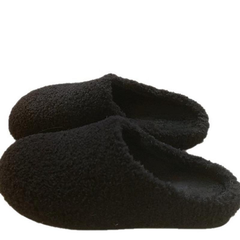 Flat-bottomed, Half-slipper Women's Outerwear, Warm Cotton Slippers Women's Shoes