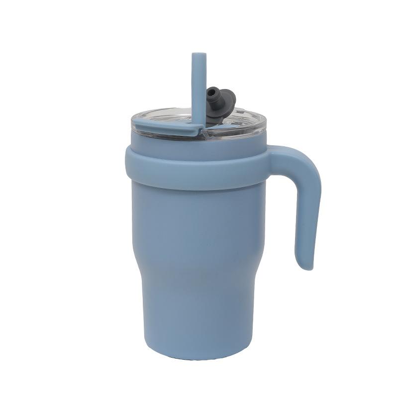 Vacuum 50Oz Big Mac Car Cup Men'S New Thermos Cup Double Layer With Straw With Handle Bingba Cup