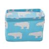 Foldable Storage Basket with Handles Waterproof Large Capacity Cotton Linen Printed
