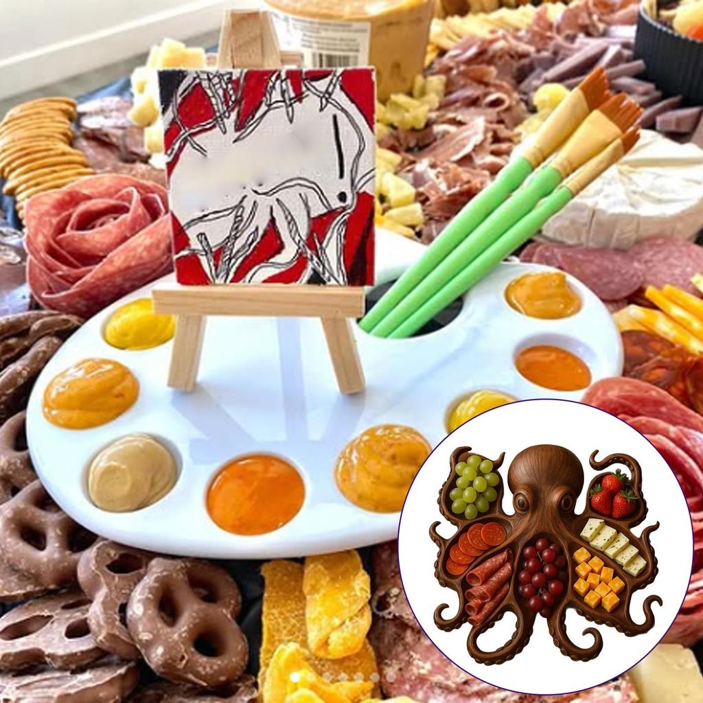 Charcuterie Platter, Nautical Serving Tray For Cheese, Meats & Fruit – Ocean Theme Party Board – Unique Gift For Seafood Lovers & Entertainers