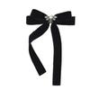 Luxury Double-Sided Velvet Bow Brooch with Pearl and Floral Accent