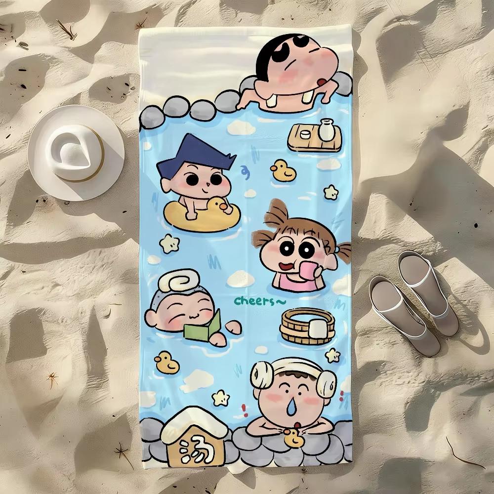 Cartoon Crayon Shinchan Beach Towel, Quick Drying Soft Skin Friendly for Swim Yoga Gym All Season Travel Gift