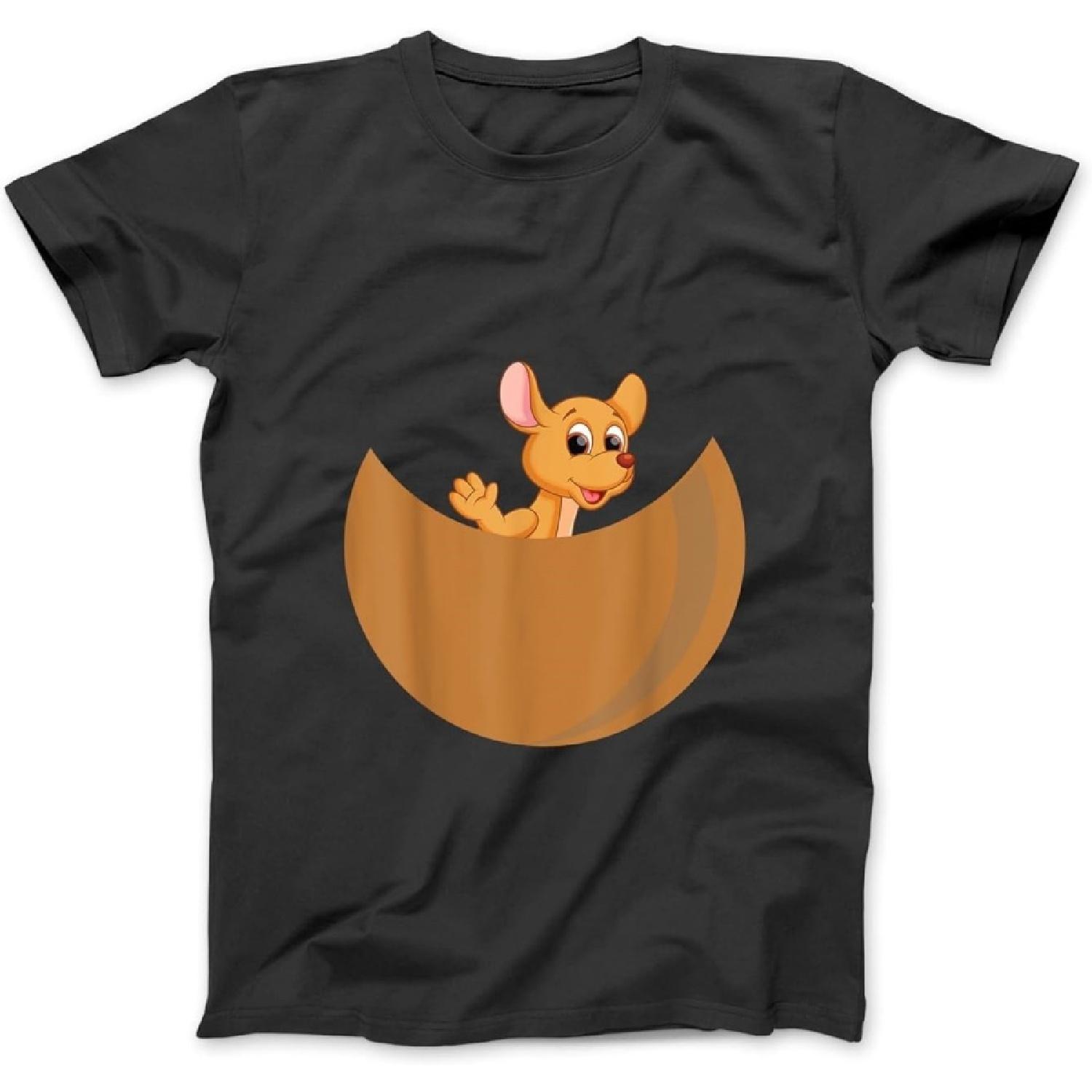 Kangaroo Costume Baby Kangaroo in Pouch Girls T-Shirt Sweatshirt Hoodie for Men Women Kids Made in Canada Black XXXXXL разноцветный