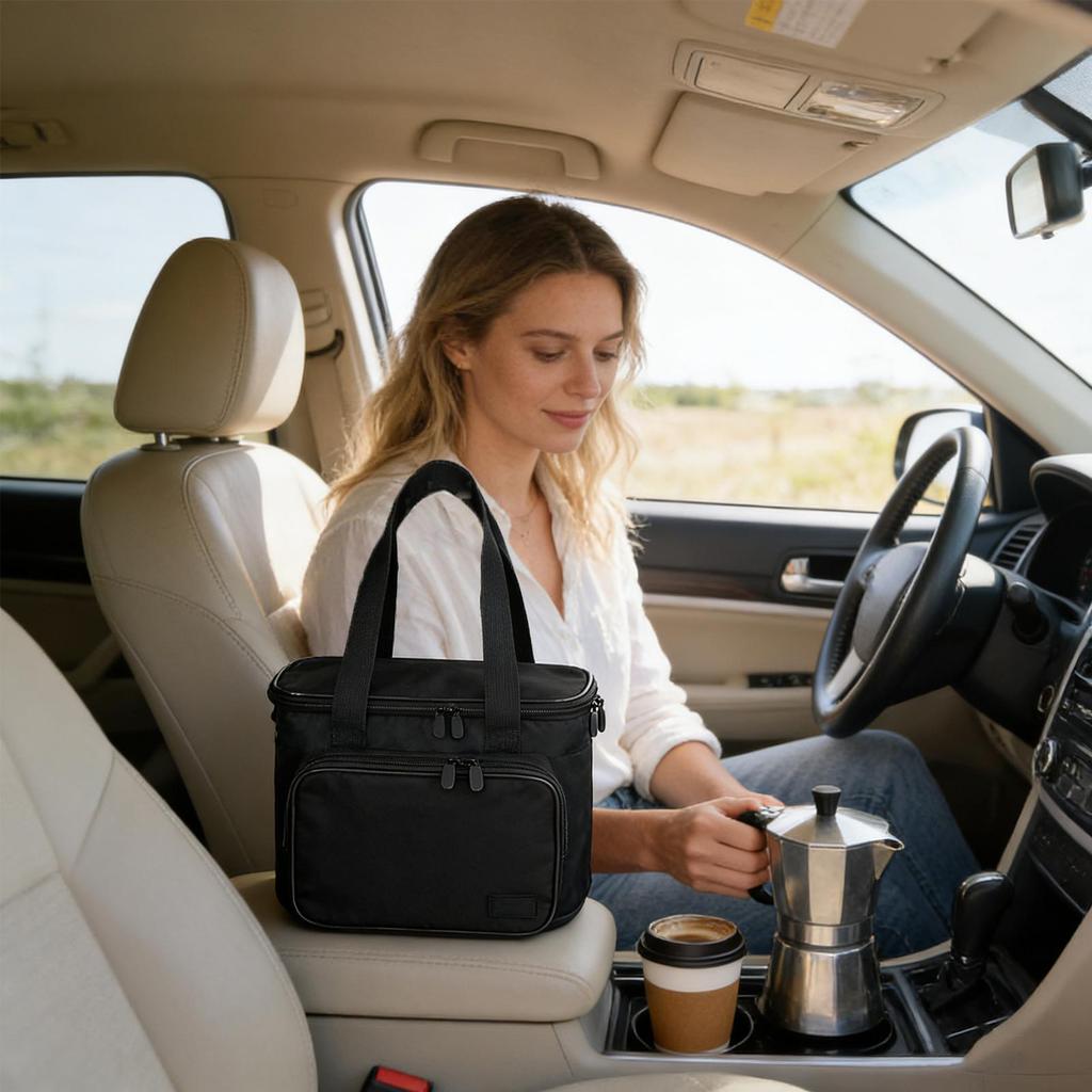 Kaffeemaschinen-Tasche für Reisen, tragbarer Organizer-Tote mit Griffen, Einzelportions-Kaffeemaschine, Reisetasche für Zuhause, Arbeitsplatz