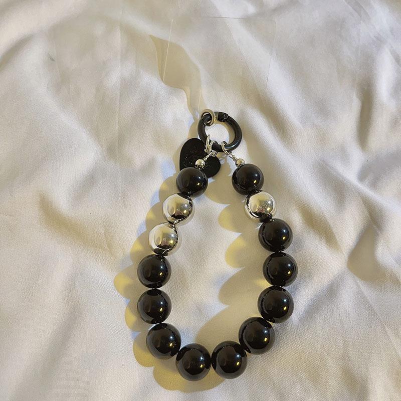 Bracelet de perles d'amour pour femmes, petit nœud en cristal frais, fleurs, amour, chaîne de téléphone portable, anti-chute, accessoires de coque de téléphone portable, DIY