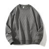 Wassup Sohot Men's Textured Stripe Crew Neck Long-Sleeve Tee