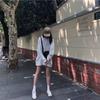 2025 Autumn Women's Korean Style Thin Long Sleeve Hoodie - Solid Color, Versatile, Mid-Length, Loose Fit.