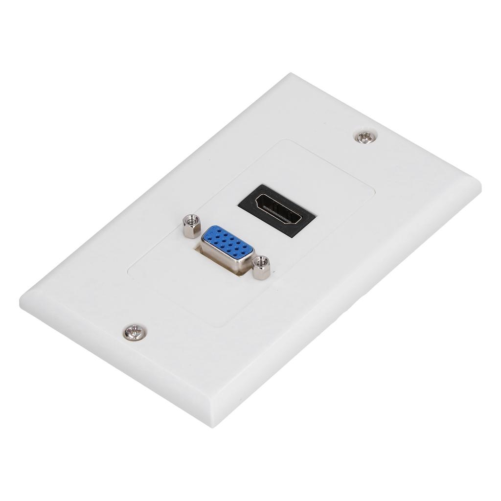 HD Multimedia Interface Wall Panel Audio Video Outlet Mount Face Plate for Home Theater