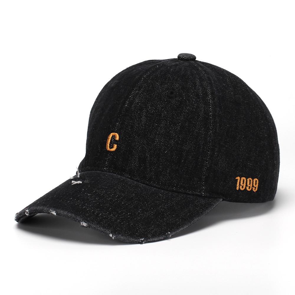 

Letter C Embroidered Baseball Cap With Sun Protection For Casual Spring Wear чорний