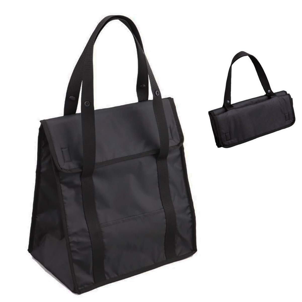 

Изолированная и идеально подходит для улицы и Простая термосумка, экологичная, складная, для покупок, прогулок, мероприятий, ланчей. дизайн. чёрный