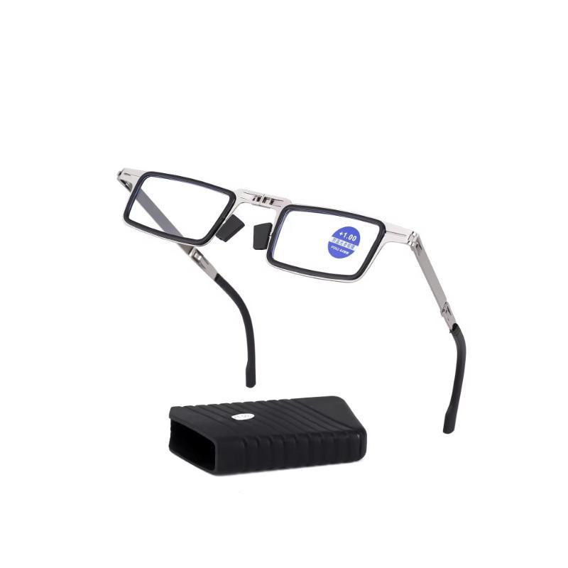 

Steel Metal Folding Reading Glasses Hd Anti-Blue Light Portable Fashionable Men S And Women S Reading Glasses Set +1.0