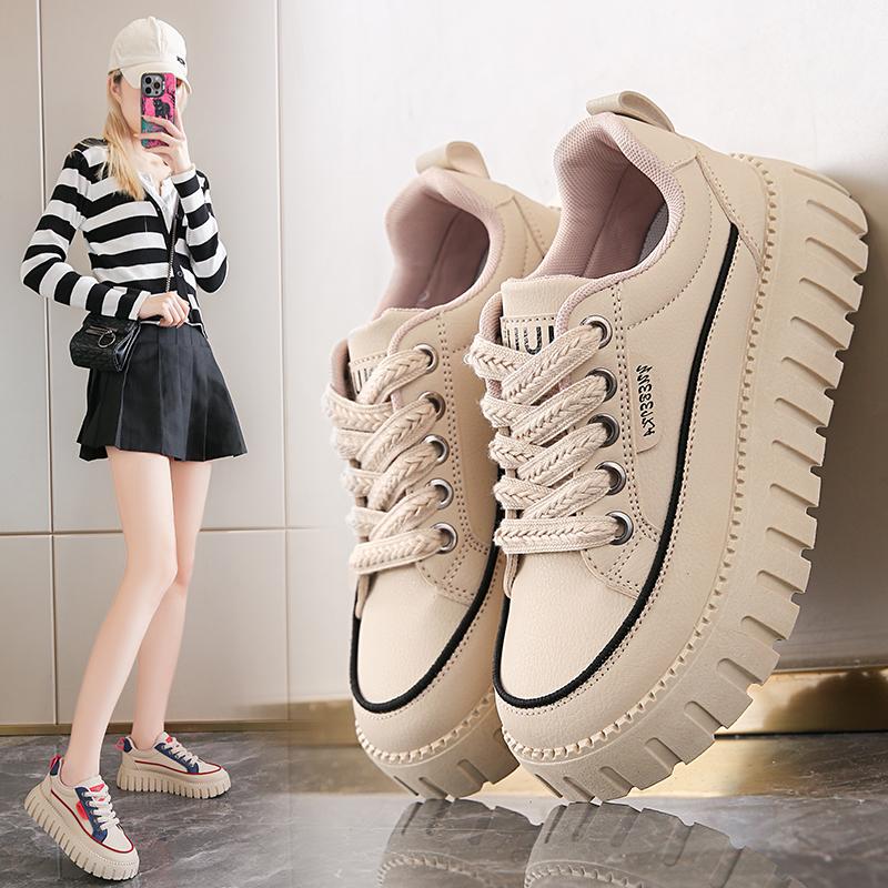 Temperament Thick-soled Shoes Autumn New Muffin Breathable Sports and Casual Shoes Explode