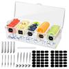 Chilled Condiment Containers with 5 Removable Compartments Chilled Condiment Server Tray for Party Supplies & Bar Accessories