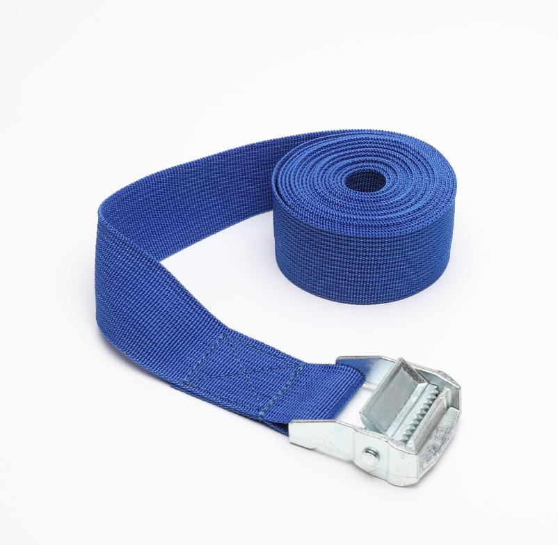 Zinc Alloy Buckle Strap Cargo Tie with Snap Button Tensioner
