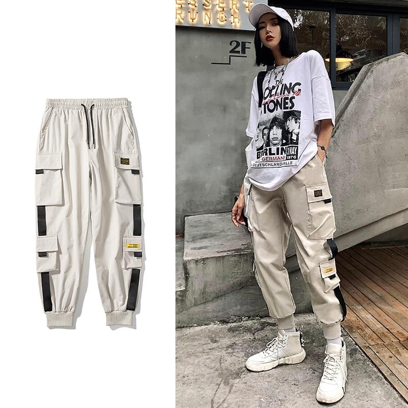Men's Summer Thin Section Multi-pocket Work Pants Personalized Casual Loose Drawstring Harem Pants