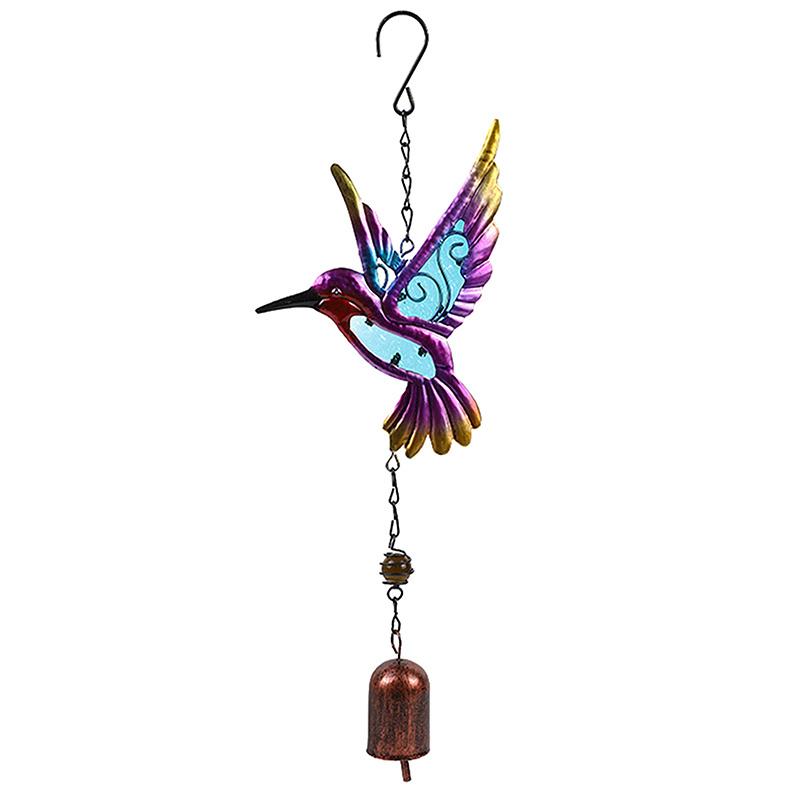 Windspiel Kolibri Metall Glas Bemaltes Handwerk Anhänger Glocke Libelle Vogel Aluminiumrohr Zuhause Hof Hängender Anhänger