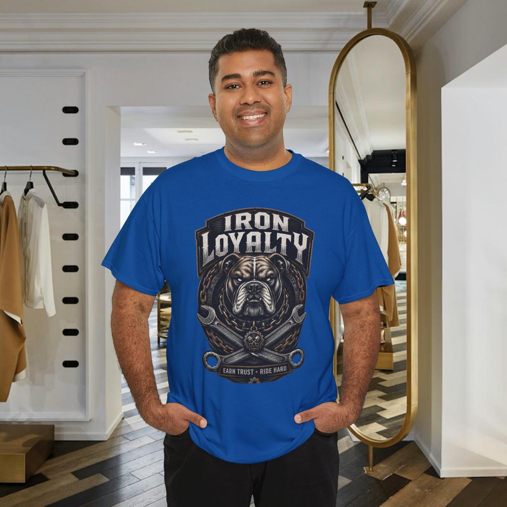 Iron Loyalty Bulldog Mechanic Biker Graphic T-Shirt