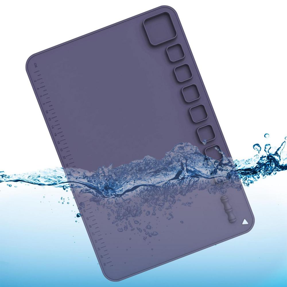 

Силиконовый коврик для творчества 24x16 дюймов, антипригарный силиконовый лист, водонепроницаемый и нескользящий, легко хранить, моющийся, товары для рисования для мальчиков и девочек фиолетовый