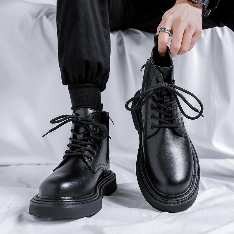 Martin boots men's British style summer breathable locomotive handsome tooling Chelsea boots ins trendy short boots 59332-R