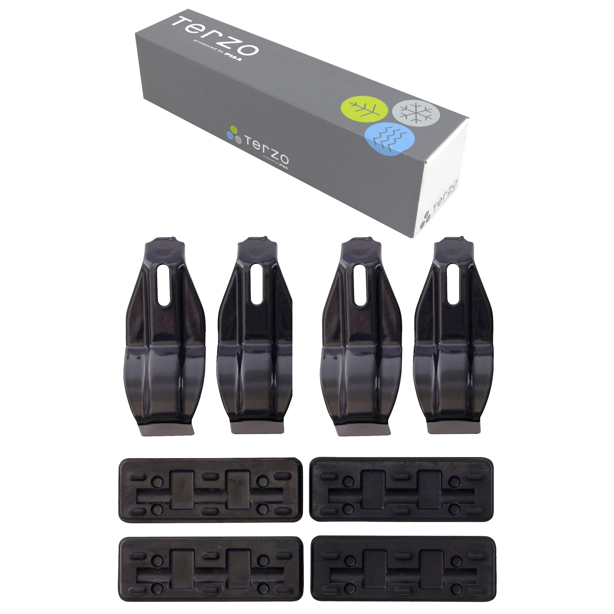 

Терцо (от ПИАА) Базовый держатель для крепления багажника, комплект из 4 штук, черный [Совместим с Toyota Prius год]: Январь 2003 - Модель: MXWH.ZVW6#, и т.д.] EH468