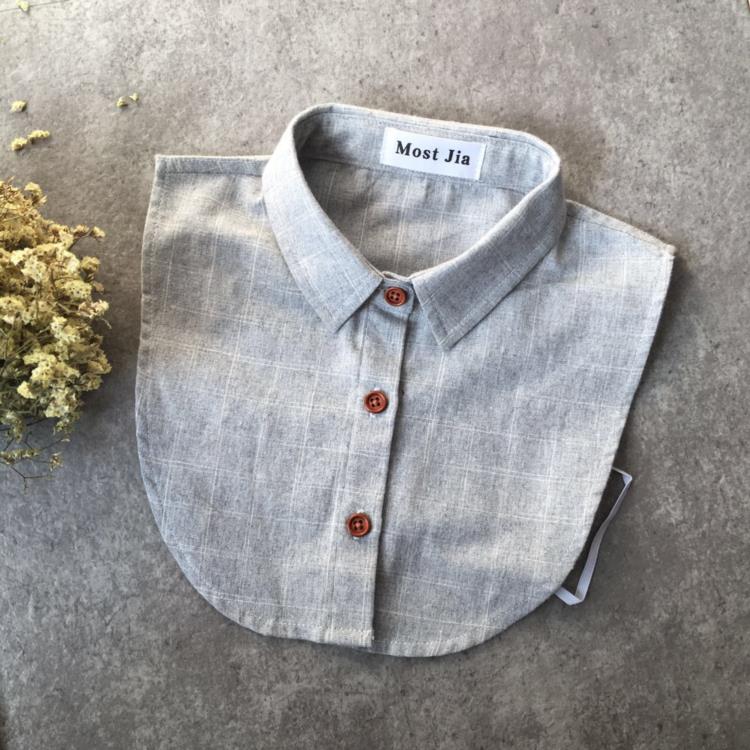 

Клетчатая рубашка с фальшивым воротником для мужчин Съемный фальшивый воротник Рубашка Фальшивый воротник для женщин Мужчин Детский размер от S до XXL Съемный воротник-стойка