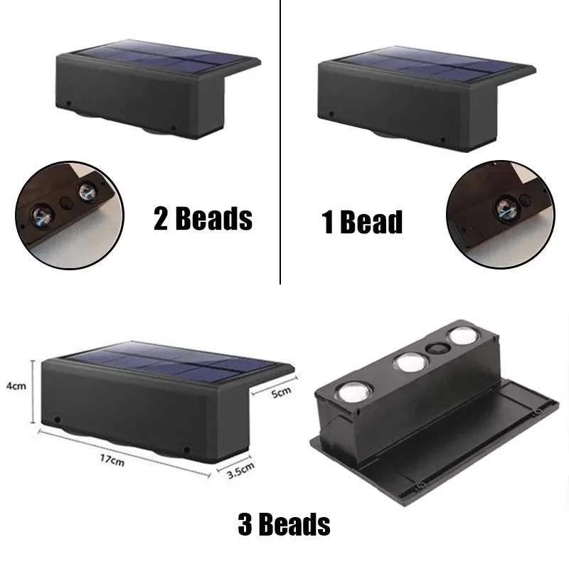 LED Solar Garden Lights Outdoor Garden Square Wall Lamp IP65 Waterproof Solar Powered Light Yard Balcony Fence Decoration Lamps