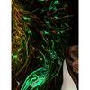 Men's Green Glow Lion 3D Printed T-Shirt Casual Short Sleeve Crewneck Top Cool Neon Animal King Graphic Tee Trendy Hip Hop Style Streetwear Fashion