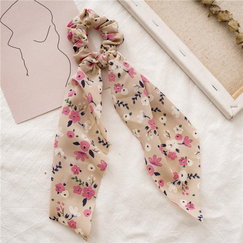 New Floral and Light and Fresh Hairband with Flowing Ribbons for Women, Versatile Ponytail Hair Accessory, Cute and Sweet Design
