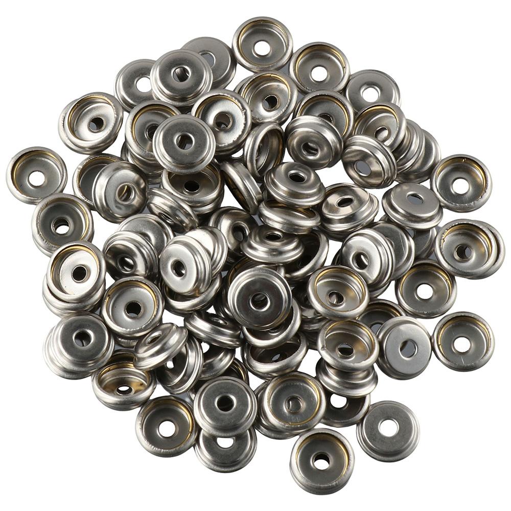100 Sets Stainless Steel Stainless Steel Fastener 15mm Press Stud Button Marine Boat