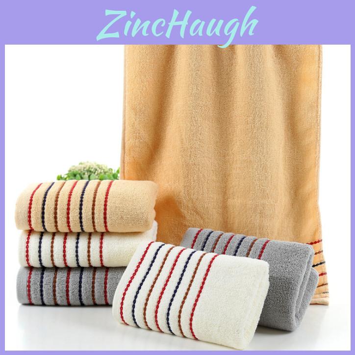 Striped Cotton Towel Soft Thick And Comfortable Bath Towel For Home And Hotel Use