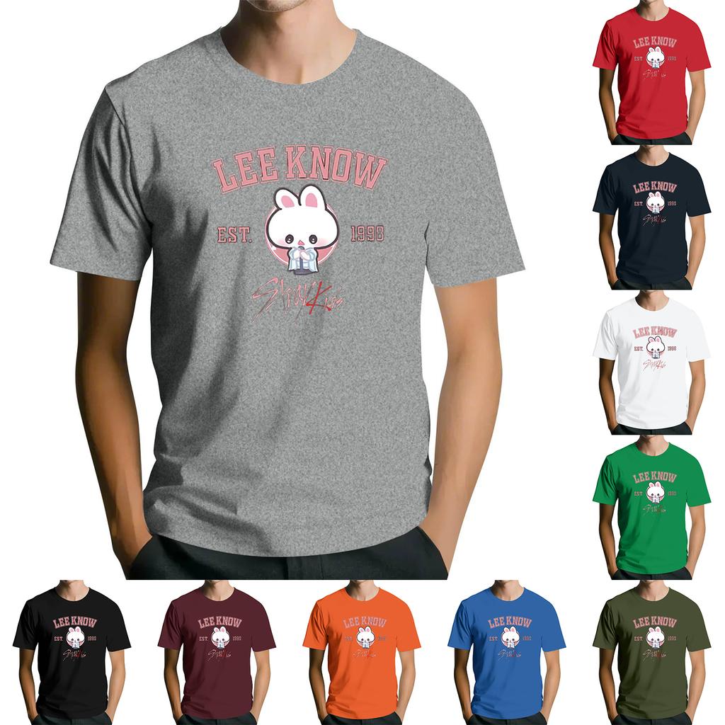 Men's Popular T-shirt Printed Round Neck Short Sleeve T-shirt