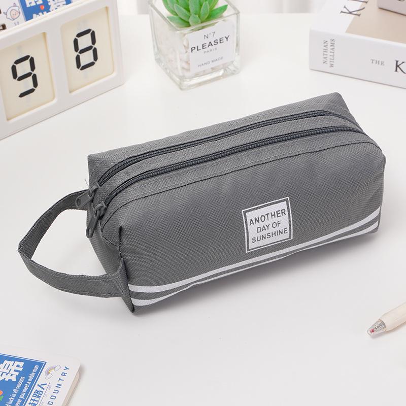 

Двухслойная сумка для канцелярских принадлежностей из ткани Оксфорд - Пенал большой вместимости для студентов