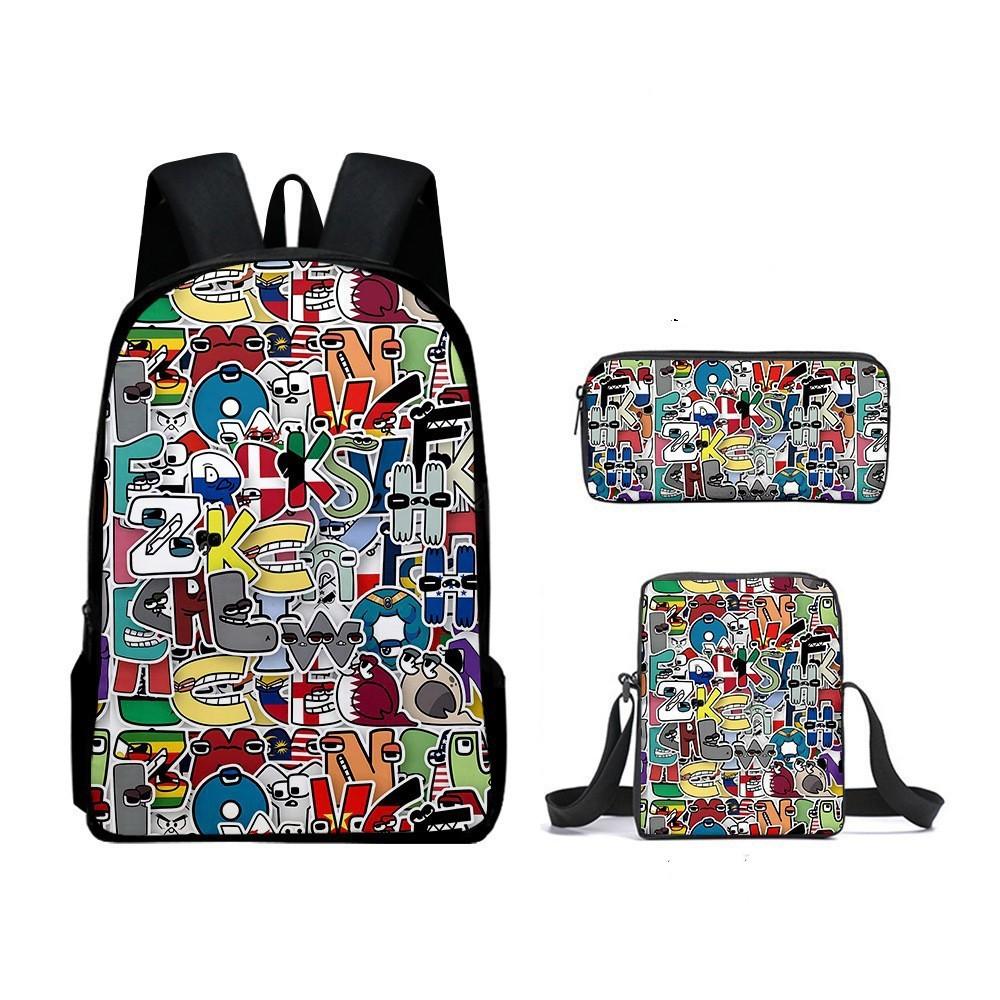 Alphabet Lore Kids School Bag With Durable Oxford Material And Lightweight Comfort For School Use