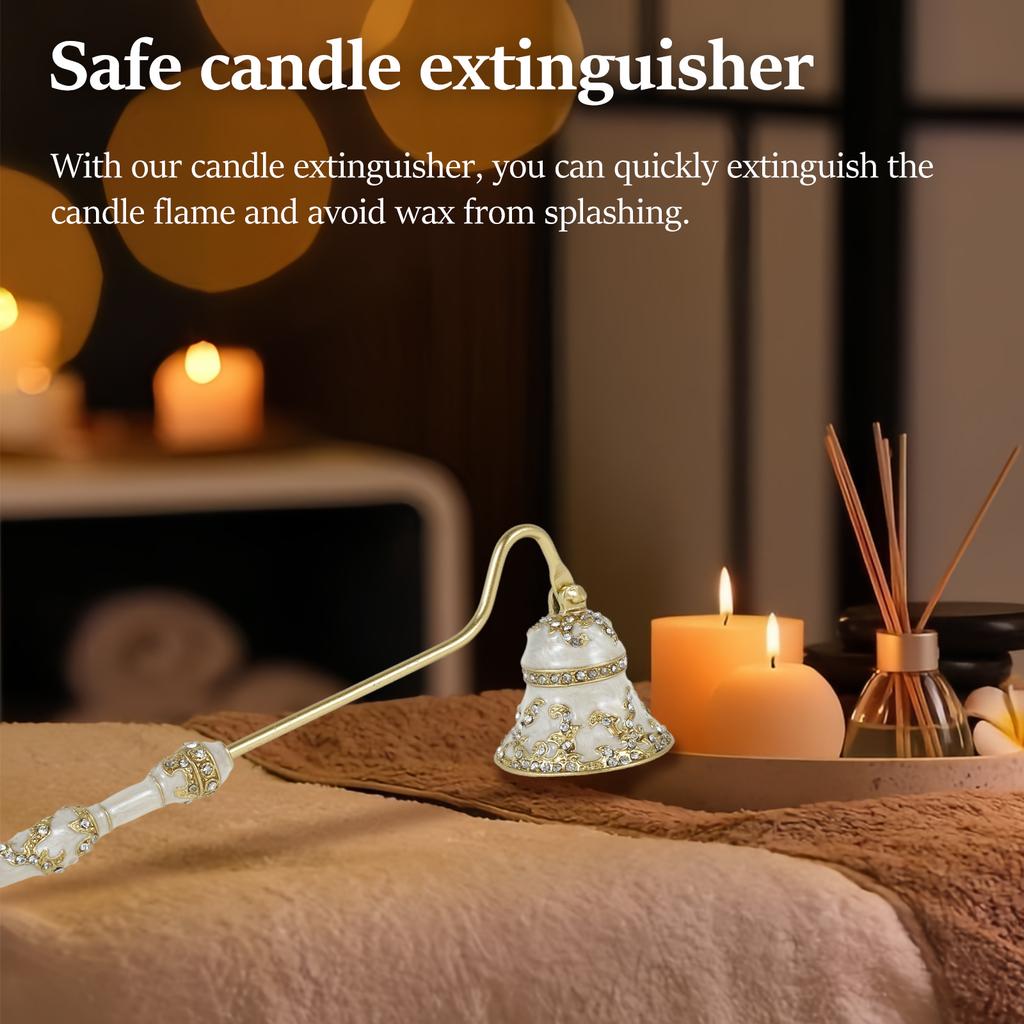 Metal Candle Snuffer 2 color Flower Shape Fire Extinguisher Wick Cover Rotatable Handle Vintage Decor Home Decorative Wicks