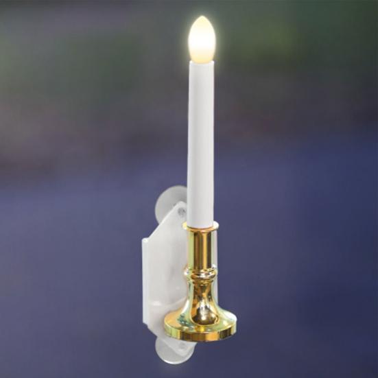 2 Stück Kerzenlichter Realistisch Aussehend Flammlose ABS LED Dekorative Solarenergie Kerzenlicht für Zuhause