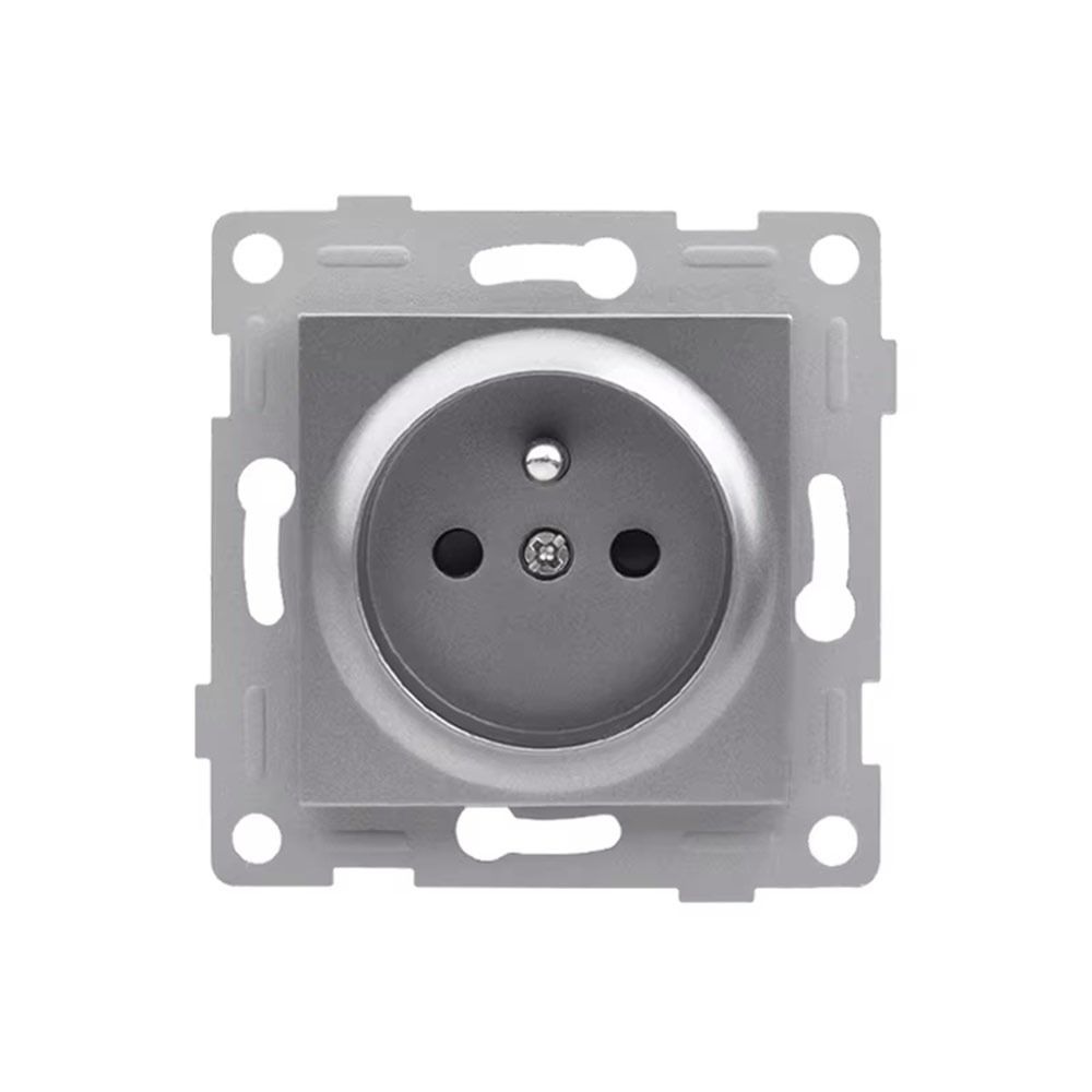 1Pcs PC Panel Modular Sockets And Switches Wall Power Socket Switch  for EU Standard Wall Mount DIY